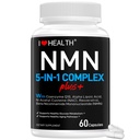 NMN Complex Plus+ for Women & Men with NAC, Alpha Lipoic Acid, CoQ10 & Resveratrol – 5-in-1 Cellular Energy & Healthy Aging Support – 60 Capsules, Non-GMO, Made in USA