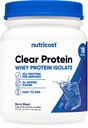 Nutricost Clear Whey Protein Isolate Powder (Berry Blast) 1 LB - 20g of Protein, 0g Added Sugar, GMO-Free, Gluten-Free