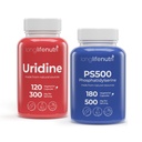 LongLifeNutri Uridine Monophosphate 300 mg & Phosphatidylserine 500 mg Bundle – 120 + 180 Veg Caps, 4 & 3 Month Supplies, Nucleotide & Phospholipid Support, Non-GMO, GMP Certified, Made in USA