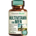 Multivitamin for Men with Methylated Vitamins and Chelated Minerals for Energy, Focus and Immune Health – Premium Daily Mens Multivitamins & Multiminerals – 60 Capsules