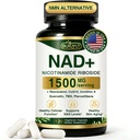 NAD+ Supplement 1500mg, NR NMN Replacement with Resveratrol, Urolithin A, CoQ10 & Quercetin - NAD Plus for Cellular Energy, Healthy Aging & Stamina for Women & Men - 120 Capsules