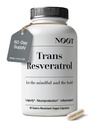 NOOT Trans Resveratrol Supplements 500mg High Purity Capsules for Longevity, Anti Aging, Brain & Heart Support, Cellular Health, Vegan Supplements & Antioxidants, Biohacking & Nootropics, 60 Capsules