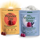 Plant People WonderDay & WonderSleep Mushroom Gummies Bundle – Daily Energy, Mood & Immune Support + Nighttime Sleep & Relaxation – Vegan - 60 Count Each