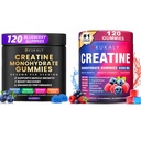 Creatine Monohydrate Gummies for Men & Women, 9000MG Creatine Gummies Sugar Free -BCAA 2:1, B12 B6 for Boost Strength, Focus & Endurance, Vegan, Non-GMO