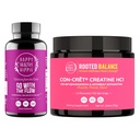 Happy Healthy Hippie Creatine HCl Powder & Go with The Flow Hormone Balance for Women