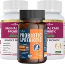 Probióticos vaginales de mujeres + 100 millones de probióticos con prebióticos orgánicos para Gut Digestive &amp; Immune Health Bundle – Total Wellness, Inside and Out!