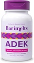 Barimelts ADEK - 60 Tablas de resolución rápida (2-Mes de suministro) - Vitaminas Bariatricas Libres de Azúcar para Mujeres incluyendo vitamina A, vitamina D, vitamina E &amp; vitamina K, sabor a fresa natural