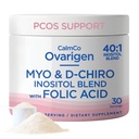 CalmCo Ovarigen Myo-Inositol & D-Chiro Inositol Supplement for Women – 40:1 Inositol Powder with Folic Acid, Fertility Supplements for PCOS, Hormone Balance and Ovarian Support (30 Servings)