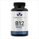 Luma Nutrition Vitamin B12 Methylcobalamin 1000 mcg - High Potency Vegan Supplements for Men & Women - Energy & Metabolism - Pure B12 Vitamins - 60 Capsules - Made in USA