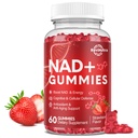 NAD+ Supplement Gummies, NAD Reveratrol Supplement for Women & Men, NAD+ with TMG, ALA, PQQ, CoQ10, Quercetin for Anti-Aging, Brain, Cellular Energy Health, Strawberry Flavor, 60ct