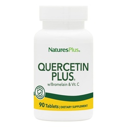 NaturesPlus Quercetin Plus with Vitamin C & Bromelain - 90 Vegetarian Tablets - Allergy Relief Supplement - Immune, Antioxidant & Anti-Inflammatory Support - Gluten Free - 45 Servings