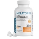 Bronson Melatonin 5mg Fast Dissolve Orange Flavor Tablets with Vitamin B6 - Promotes Relaxation, 360 Vegetarian Chewable Lozenges