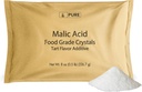 PURE ORIGINAL INGREDIENTES Ácido Malico (8 oz) Cristales de Grado Alimentario, Sabor de Tarta