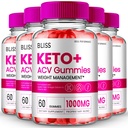 Bliss Keto ACV Gummies, Bliss ACV Supplement Gummies - Maximum Strength, BlissKeto+ ACV Gummys, All Natural Support Formula Keto+ACV Advanced Formula Reviews (5 Pack)