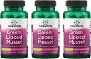 Swanson Green Lipped Mussel (Freeze-Dried) - New Zealand Joint Health & Mobility Supplement - Natural Formula May Support Heart Health & Digestive Function - (60 Capsules, 500 mg cada uno) (3 Pack)