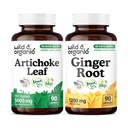 Wild & Organic Artichoke Leaf 90 Capsules & Ginger Root 90 Capsules