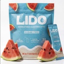 LIDO Watermelon Electrolyte Powder Packets — Clean, Zero-Sugar Hydration Drink Mix with Balanced Sodium for Fast Replenishment — Vegan, Paleo & Fasting Friendly — 28 Sticks