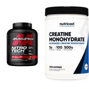 Muscletech Whey Protein Powder (4 Pound) and Nutricost Creatine Monohydrate Micronized Powder 500G Bundle