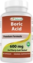 Best Naturals Boric Acid Vaginal Suppositories - Made in USA - USP Medical Grade Fine Powder, Easy Dissolve, Third Party Tested - 60 Count