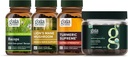Gaia Herbs Focus Kit - Bacopa, león Mane Mushroom, Ashwagandha Gummies, Turmeric Supreme Extra Strength