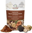PROFINE Truffle PRO Mushroom Powder 12- in - 1 Super Blend con Trufa Negra y Trufa Blanca - USDA Organic - Suplemento - Añadir a Café/Tea/Smoothies - Whole Mushrooms - Sin rellenos