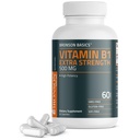 Bronson Vitamin B1 Extra Strength 500 MG High Potency Non-GMO, 60 Capsules