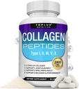 Toplux Multi Collagen Peptides Pills 1800 Mg Complejo - Tipo I, II, III, V, X Complejo Colágeno Premium para una mejor piel " pelo, fuerte articulación, proteína hidrolizada, para hombres mujeres, 90 cápsulas, suplemento