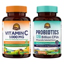 Vitalitown Vitamin C Complex 1000mg and Probiotics 120 Billion CFUs