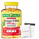 Spring Valley Omega-3 Mini from Fish Oil 1000 mg, 120 Count, Dietary Supplement, Omega 3 Mini Softgels Set with Basket Goods Store