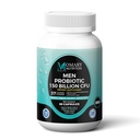 8-in-1 Bio Cultures Complex for Men – 150 Billion CFU Probiotics with 37 Diverse Strains, Organic Prebiotics, Postbiotics & Digestive Enzymes – Supports Digestive Balance & Gut Microbiome