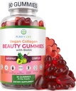 Purify Life Vegan Collagen Gummies with Biotin & Saw Palmetto Extract Bundle, Vitamins for Hair Skin and Nails Health, Hormonal Balance in Men and Women, Gluten-Free & Vegan, Reemplace Capsules, Pills