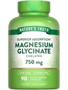 Nature's Truth Magnesium Glycinate Supplement for Adults | 750mg | Quick Release Capsules | High Absorption Chelated Formula | Non-GMO & Gluten Free
