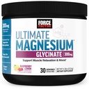 Force Factor Ultimate Magnesium Glycinate Powder 300mg, Support Relaxation & Mood, Promote Bone Health, Chelated Magnesium Bisglycinate, High Absorption, Raspberry Lemon, 30 Servings