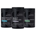 Sports Research De-Stress & Sleep Bundle - 160 mg Chelated Magnesium Glycinate, Melatonin-Free Sleep Complex & Ashwagandha Softgels with Coconut MCT Oil for Relaxation, Calm & Sleep Support