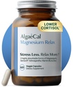 AlgaeCal Magnesium Relax™ – Chelated Magnesium Glycinate 350mg with Sensoril Ashwagandha, Magnesium Supplement for Sleep & Anxiety, Cortisol Reducer for Women & Men, 60 Capsules (1 Pack)