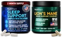 Sleep Supplement with Melatonin & Lions Mane Supplement Capsules - Complete Brain Support and Deep Sleep Complex - with Magnesium Glycinate, Ashwagandha, L Theanine - Vegan, Non-GMO, Made in USA