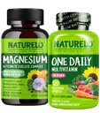 NATURELO One Daily Multivitamin for Women - 120 Capsules and Magnesium Glycinate Chelate Complex - 120 Capsules Bundle