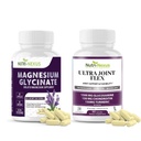 Ultra Joint Flex with Glucosamine/Chondroitin/Turmeric + Magnesium Glycinate — 2-Bottle Bundle, 90 Capsules Each