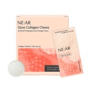 NE:AR Glow Collagen Chews – 2 500mg Peptides with Hyaluronic Acid & Vitamin C Tasty Easy Daily Support for Skin Hair Nails Pineapple Flavor