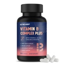 17-in-1 Vitamin B Complex Plus – Vitamin B1, B2, B3, B4, B5, B6, B7 (Biotin), B8 (Inositol), B9, B12, C, D3, K2, Energy, Immune, Skin, Nerve Support for Men & Women - 120 Capsules