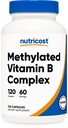 Nutricost Methylated Vitamin B Complex 120 Capsules - (60 Servings) Gluten-Free