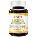 Lovita Lecithin, 1000mg per Softgel, 35% Phosphatidyl Choline | Lactation, Brain & Nerve Support | Vegan, Non-GMO, 60 Softgels