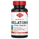 Olympian Labs Melatonin 10mg Time Release with Vitamin B6 - Maximum Strength Tablets - Drug-Free, Supports Restful Sleep, Nighttime Sleep Aid - 60 Vegan Tablets (60 Servings)