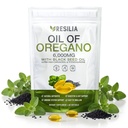Resilia Softgels with Black Seed Oil 6000mg – Organic Oregano Oil Capsules for Immune & Digestive Support – Non-GMO, Gluten-Free Softgels – Natural Herbal Wellness Supplement (60 Count)