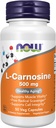 AHORA Suplementos de alimentos, L-Carnosina (Beta-Alanyl-L-Histidine) 500 mg, Envejecimiento saludable, 50 cápsulas de verduras