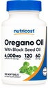 Nutricost Oregano Oil Supplement 120 Softgels for 60 Servings Per Bottle - with Black Seed Oil, GMO-Free, Gluten-Free