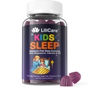Kids Sleep Gummies - Magnesium Glycinate Gummies, Melatonin Free Sleep Aid | Magnesium, Calcium, D3, B6, L Theanine | Kid Melatonin Alternative for Restful Sleep (Pack of 1)