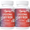 Saffron Supplements - 100% Pure Saffron Extract 88.5 mg, Maximum Absorption, Better Bioavailability, Liposomal Supplements for Mood, Focus & Vision - 120 Vegan Capsules, Made in USA