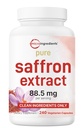 Micro Ingredients Pure Saffron Extract, 240 Veggie Capsules | 2-in-1 Formula with High Absorption Fat-Soluble Vitamin C | Mood, Vision & Heart Support | Filler Free