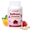 Saffron+ Advanced Capsules – Pure Organic Saffron Supplement with Collagen, Biotin & Vitamin C – Mood, Focus & Stress Support – 90 Vegetarian Capsules